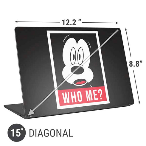 Disney Mickey Mouse Who Me Universal Laptop 15in (12.2 x 8.8in) Skin